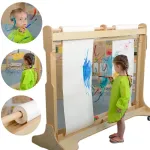 MASTERKIDZ didelis medinis langinis pie&scaron;imo molbertas