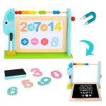 TOOKY TOY didelė medinė dvipusė magnetinė ir kreidinė lenta