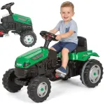 WOOPIE pedalinis traktorius Farmer GoTrac su tyliais ratais, žalias