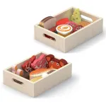 VIGA medinių maisto produktų dėžutės: pusryčiai, žuvis, mėsa, pieno produktai