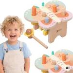 CLASSIC WORLD Montessori pastelinis kaltukas &bdquo;Drugelis&ldquo; su plaktuku, 8 vnt.