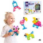 WOOPIE magnetinės kaladėlės &bdquo;M Block&ldquo;, 21 vnt. &ndash; kūrybinė lavinamoji 3D dovana