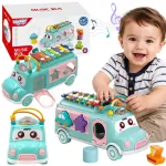 WOOPIE BABY muzikinis automobilis-rū&scaron;iuoklis su cimbolais, žalias