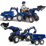 FALK New Holland T8 pedalinis traktorius su ekskavatoriumi ir priekaba, 3&ndash;7 metų