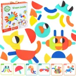 WOOPIE GREEN medinė Montessori dėlionė &ndash; 40 ra&scaron;tų atkurti, 55 dalys, FSC sertifikatas