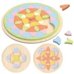 CLASSIC WORLD pastelinė mandala &ndash; Montessori mozaikos dėlionė &bdquo;Gėlės&ldquo;