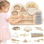 VIGA medinė muzikinė lenta &ndash; 12 mu&scaron;amųjų instrumentų rinkinys