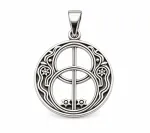 Sidabrinis amuletas &bdquo;Vesica Piscis&ldquo;