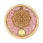 Mango medžio smilkalinė &bdquo;Mandala&ldquo; su rožiniu kvarcu