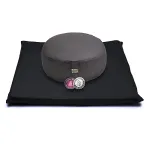 Meditacija SET antracitas/juoda organinė medvilnė (OCS) -- 65x65x5 cm; &plusmn;2500 g