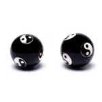 Sveikatos rutuliai Yin Yang juodi - 3,5 cm