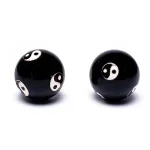 Sveikatos rutuliai Yin Yang juodi - 4 cm
