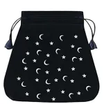 Moon And Stars velvetinis juodas mai&scaron;elis kortoms