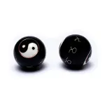 Sveikatos rutuliai Yin Yang juodi - 4 cm