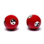 Sveikatos rutuliai Yin Yang raudoni - 3,5 cm