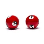 Sveikatos rutuliai Yin Yang raudoni - 4 cm