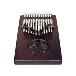 Hluru Kalimba 24 klavi&scaron;ų rie&scaron;utmedis su Gyvybės medžiu -- 20x14cm