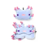 Minecraft axolotlio formos pliu&scaron;inė kelioninė pagalvėlė ir akių kaukė