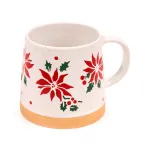 Poinsettia: smailėjantis akmens masės puodelis