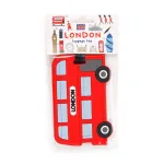 Londono suvenyrinė raudonojo &bdquo;Routemaster&ldquo; autobuso PVC bagažo etiketė