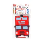 Londono simboliai: raudonas &bdquo;Routemaster&ldquo; autobusas &ndash; PVC bagažo etiketė