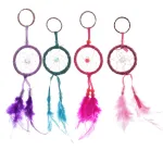 Ry&scaron;kus &bdquo;Mini Feather Dreamcatcher&ldquo; raktų pakabukas