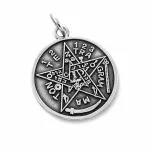 Sidabrinis amuletas &bdquo;Tetragramatono Pentagrama&ldquo;