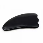 Gua sha juodo obsidiano masažinis akmuo