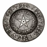 Aliuminio smilkalinė su Pentagrama