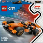 LEGO City F1 lenktynininkas McLaren lenktyninis automobilis 60442 &mdash; konstravimo rinkinys, 86 dalys, 1 minifigūrėlė, nuo 6 metų