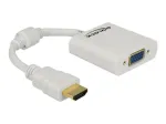 Delock Adapter HDMI-A Stecker > VGA Buchse - Videoadapter - HDMI m&auml;nnlich zu HD-15 (VGA) weiblich - wei&szlig; (65346)