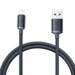 Baseus Crystal Shine laidas USB į Lightning, 2.4A, 1,2m (juodas)