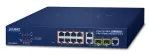 PLANET FGSD-1008HPS &ndash; Smart valdomas komutatorius &ndash; 8x 10/100 (PoE+) + 2x Combo Gigabit-SFP &ndash; stalinis &ndash; PoE+