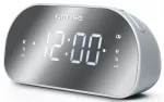 Radijo laikrodis Muse M-170CMR &ndash; skaitmeninis radijo laikrodis su 1.2 colio LED ekranu, FM imtuvu, maitinimas 230 V, AAA atsarginė baterija, veidrodinis/baltas
