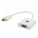 SAVIO CL-201 baltas adapteris HDMI (M) &ndash; VGA (F), HDMI A tipo į D-Sub 15 kontaktų, iki 1920x1200
