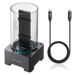 GrauGear G-M2DK-U4-40G USB 4.0 M.2 NVMe SSD diskų stotelė, PCIe Gen4x4, 40 Gbit/s, su au&scaron;inimo radiatoriumi ir ventiliatoriumi