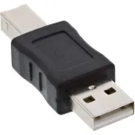 USB 2.0 adapteris, tipas A ki&scaron;tukas / tipas B ki&scaron;tukas, InLine 33443A