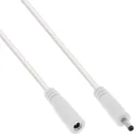InLine DC ilginimo laidas 3.5x1.35mm, AWG 18, baltas 2m