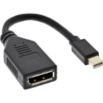 InLine adapterinis kabelis Mini DP (vyri&scaron;kas) į DisplayPort (moteri&scaron;ką), 4K2K, juodas, 0,15 m