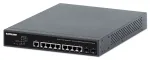 Intellinet 10 prievadų L2+ pilnai valdomas PoE++ jungiklis su 8 Gigabit eterneto prievadais ir 2 SFP jungtimis