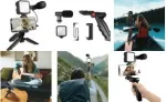 Vlogger Starter Kit LogiLink AA0157 LED &scaron;viesa, mikrofonas, rankena