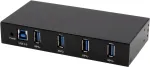 EXSYS EX-11234HMS Sąsajų &scaron;akotuvas USB 3.2 Gen 1 (3.1 Gen 1) Type-B 5000 Mbit/s Juodas