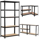 Extralink metalinė sandėliavimo lentyna 180x90x40 juoda