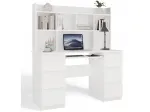 KUBA Ra&scaron;omasis stalas komplektas + Extension Piece, baltas