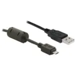 DeLOCK USB kabelis, USB A tipas, 4 kontaktų (M) &ndash; Micro-USB B tipas (M), 1 m (82299)