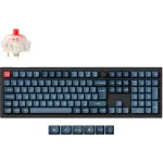 Keychron V6 Max, Gaming klaviatūra, juoda/mėlynai pilka, DE i&scaron;dėstymas, Gateron Jupiter Red, Hot-Swap, RGB