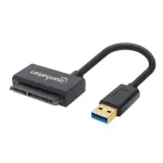 Manhattan USB-A į SATA 2.5 colio adapterio laidas, 42 cm, vyri&scaron;kas į vyri&scaron;ką, 5 Gbps (USB 3.2 Gen1 / USB 3.0), palaiko 48 bitų LBA, SuperSpeed USB, trejų metų garantija