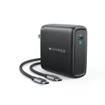 Targus HyperJuice HJG100EU GaN įkroviklis 100 W, vienas prievadas, ES, 2 m, juodas