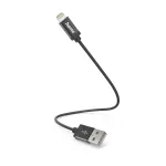 Hama įkrovimo laidas, USB-A &ndash; Lightning, 0,2 m, nailonas, juodas