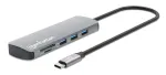 Manhattan USB-C Dock / Hub su kortelių skaitytuvu, 7 prievadai: Ethernet, HDMI, USB-A (3x) ir USB-C (2x), Power Delivery 100W